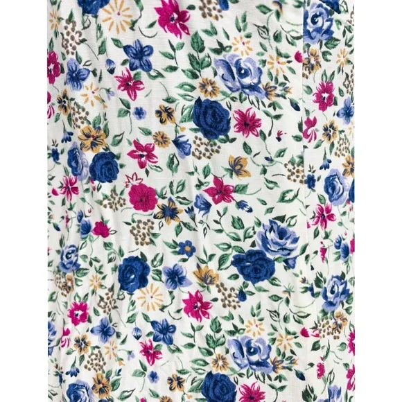 (VTG) BYER TOO! CALIFORNIA • 90s Floral Front-Tie Sleeveless Mini Dress, XS/S - Picture 11 of 15